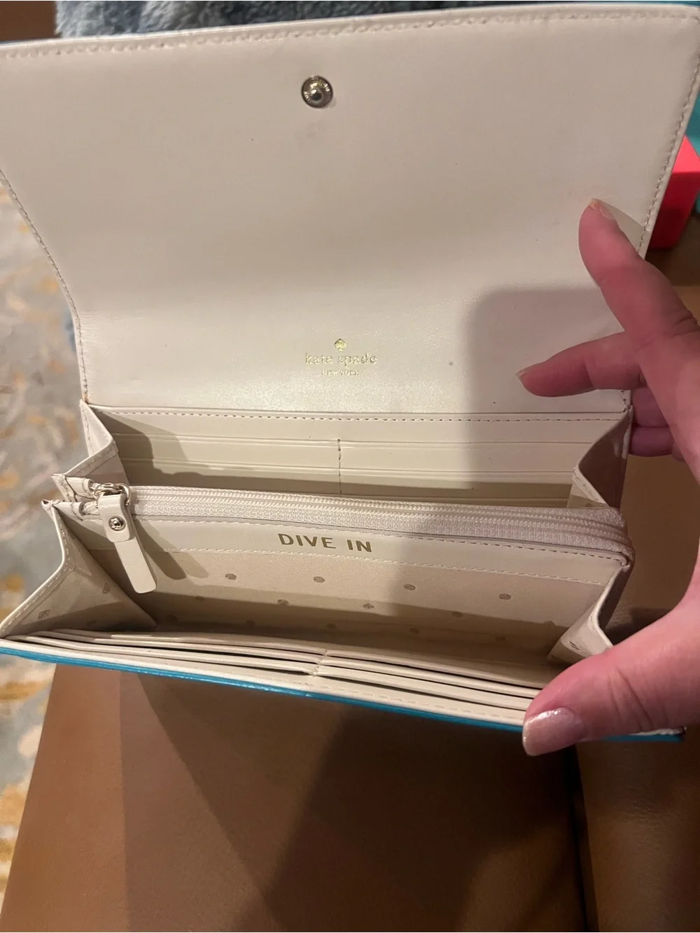kate spade All in a Day’s Work Shannon Wallet, patent leather, with box